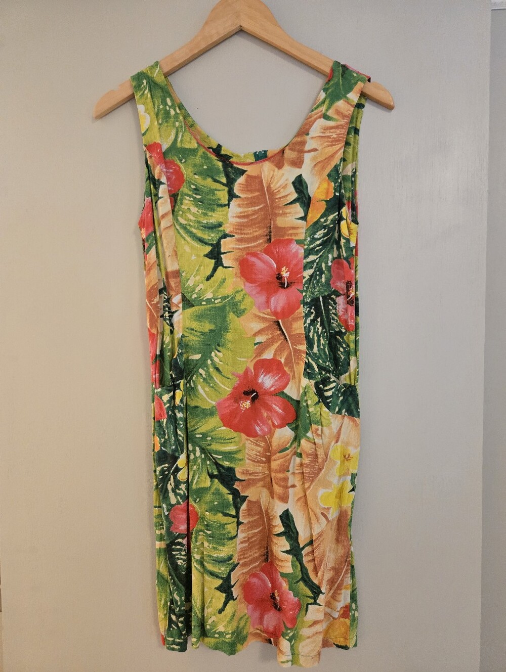 VTG Jams World Tropical Dress - Green, Pink & Yellow! Size 9